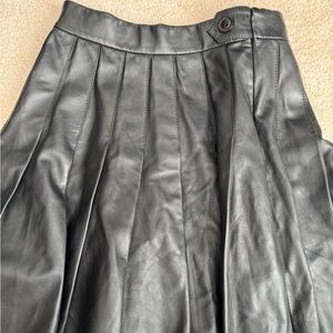 Maje pleated leather Skirt